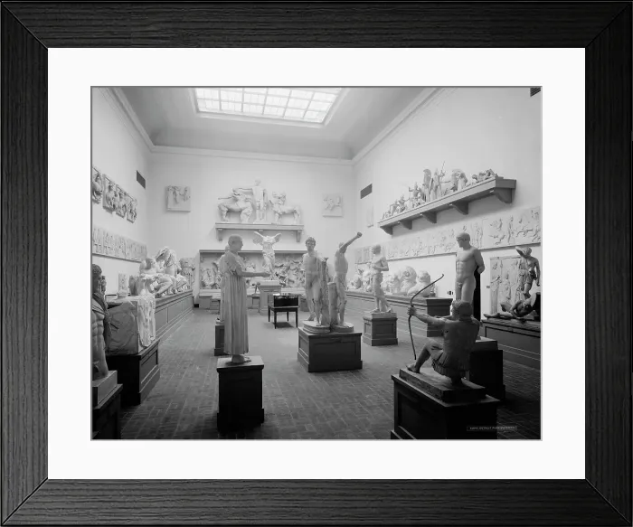 Framed Print : Classical court, Museum of Fine Arts, Boston, Mass. c.between 1910 and 1920. Creator: Unknown Framed Print : Classical court, Museum of Fine Arts, Boston, Mass. c.between 1910 and 1920. Creator: Unknown
