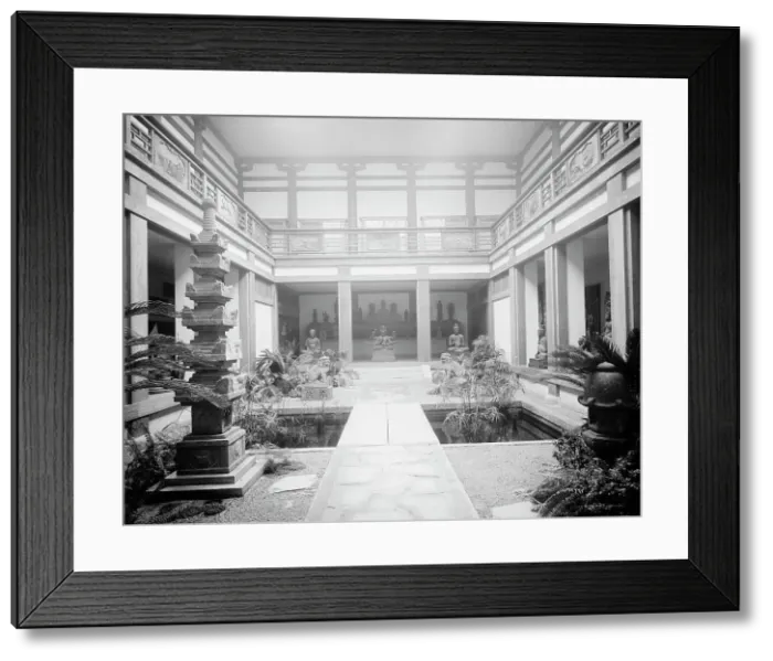 Framed Print : Japanese Garden, Museum of Fine Arts, Boston, Mass. c.between 1910 and 1920. Creator: Unknown Framed Print : Japanese Garden, Museum of Fine Arts, Boston, Mass. c.between 1910 and 1920. Creator: Unknown