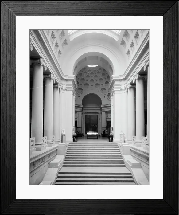 Framed Print : Stairway and rotunda, Museum of Fine Arts, Boston, Mass. c.between 1910 and 1920. Creator: Unknown Framed Print : Stairway and rotunda, Museum of Fine Arts, Boston, Mass. c.between 1910 and 1920. Creator: Unknown