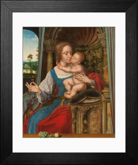 Framed Print : Virgin and Child, c.1525-c.1530. Creator: Workshop of Quinten Metsys Framed Print : Virgin and Child, c.1525-c.1530. Creator: Workshop of Quinten Metsys