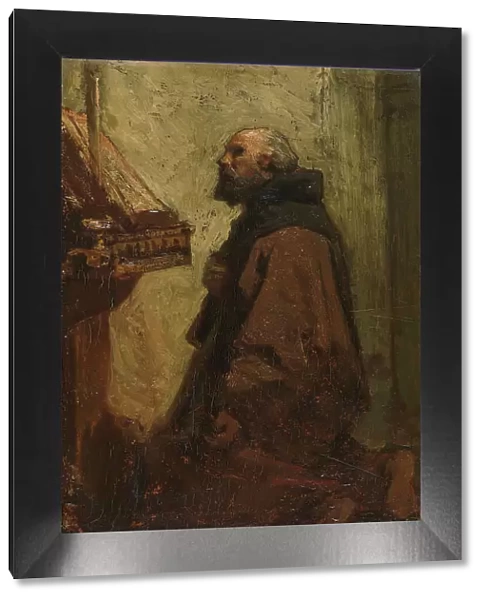 Praying Monk (Monk at his Devotions), 1864. Creator: Jacob Henricus Maris