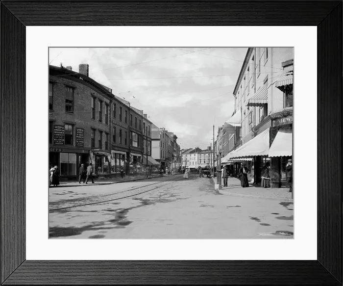 Framed Print : Market Street, Portsmouth, N.H. c.between 1910 and 1920. Creator: Unknown Framed Print : Market Street, Portsmouth, N.H. c.between 1910 and 1920. Creator: Unknown