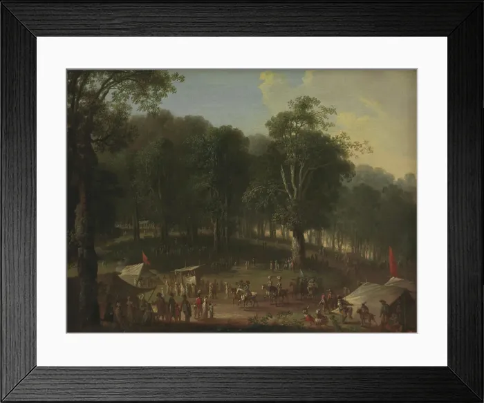Framed Print : A Troup of Performers Arriving at the Fair at Dyrehavsbakken Near the Deer Park, North... 1798-1801 Creator: Christian August Lorentzen Framed Print : A Troup of Performers Arriving at the Fair at Dyrehavsbakken Near the Deer Park, North... 1798-1801 Creator: Christian August Lorentzen