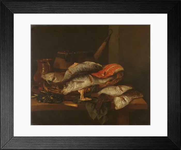 Framed Print : Still Life with Fish, c.1650-c.1670. Creator: Abraham van Beyeren Framed Print : Still Life with Fish, c.1650-c.1670. Creator: Abraham van Beyeren