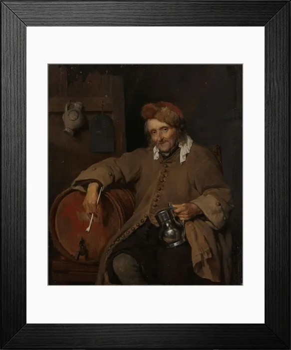 Framed Print : The Old Drinker, c.1661-c.1663. Creator: Gabriel Metsu Framed Print : The Old Drinker, c.1661-c.1663. Creator: Gabriel Metsu