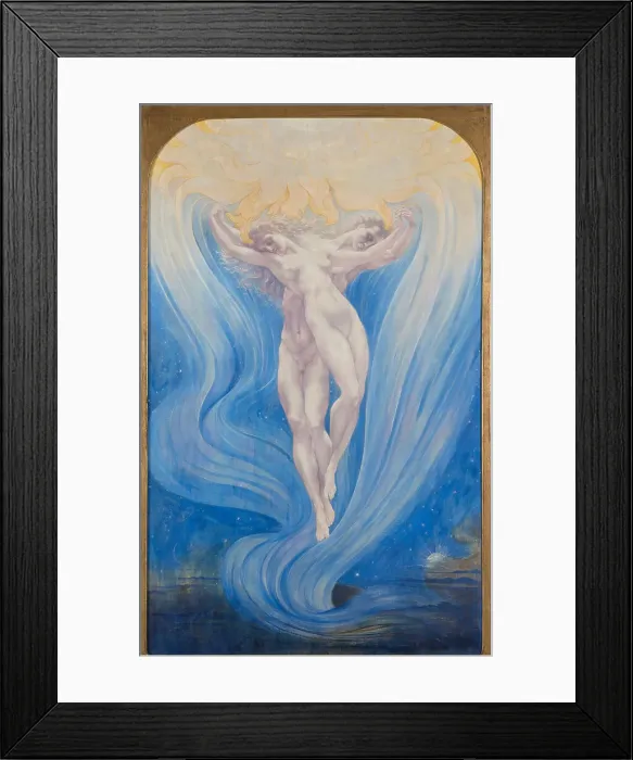 Framed Print : L'amour des âmes, 1900. Creator: Delville, Jean (1867-1953) Framed Print : L'amour des âmes, 1900. Creator: Delville, Jean (1867-1953)