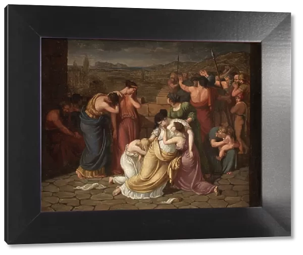 Andromache in Despair at the Sight of Hector's Body, 1803-1804. Creator: Johan Ludvig Gebhard Lund