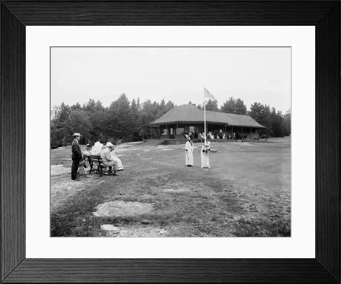 Framed Print : Golf club house, Hotel Champlain, Bluff Point, N.Y. c.between 1910 and 1920. Creator: Unknown Framed Print : Golf club house, Hotel Champlain, Bluff Point, N.Y. c.between 1910 and 1920. Creator: Unknown