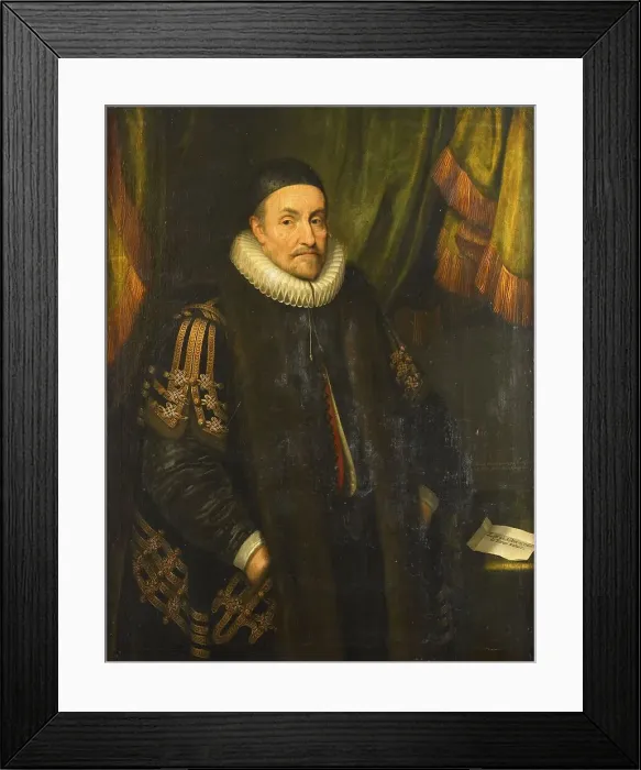 Framed Print : Portrait of Willem I (1533-84), Prince of Orange, called William the Silent, c.1632. Creator: Workshop of Michiel Jansz van Mierevelt Framed Print : Portrait of Willem I (1533-84), Prince of Orange, called William the Silent, c.1632. Creator: Workshop of Michiel Jansz van Mierevelt