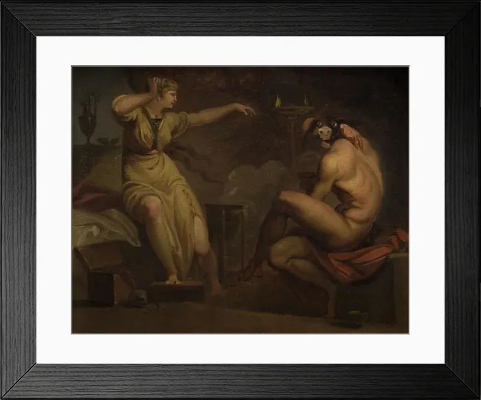 Framed Print : Fotis sees her Lover Lucius Transformed into an Ass. Motif from Apeleius The Golden Ass, 1807-1808. Creator: Nicolai Abraham Abildgaard Framed Print : Fotis sees her Lover Lucius Transformed into an Ass. Motif from Apeleius The Golden Ass, 1807-1808. Creator: Nicolai Abraham Abildgaard