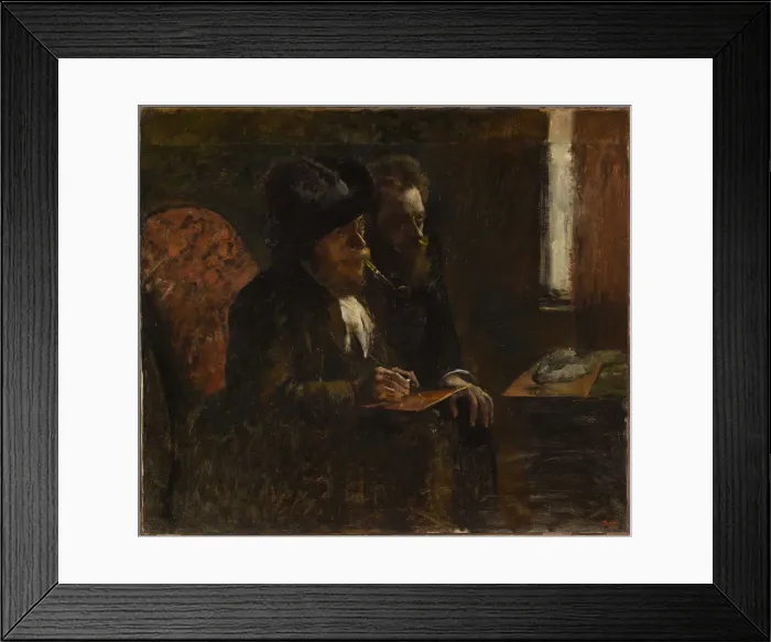 Framed Print : Portrait du graveur Desboutin et du graveur Lepic, 1876-1877. Creator: Degas, Edgar (1834-1917) Framed Print : Portrait du graveur Desboutin et du graveur Lepic, 1876-1877. Creator: Degas, Edgar (1834-1917)