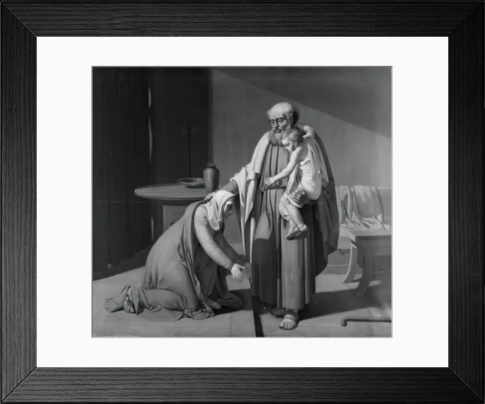 Framed Print : Elijah raises the widow's son from the dead, 1807-1818. Creator: Ferdinand Wolfgang Flachner Framed Print : Elijah raises the widow's son from the dead, 1807-1818. Creator: Ferdinand Wolfgang Flachner