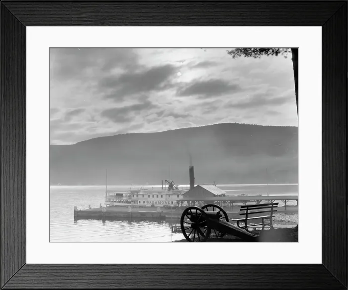 Framed Print : Moonlight from Old Fort William Henry, Lake George, N.Y. c.between 1910 and 1920. Creator: Unknown Framed Print : Moonlight from Old Fort William Henry, Lake George, N.Y. c.between 1910 and 1920. Creator: Unknown