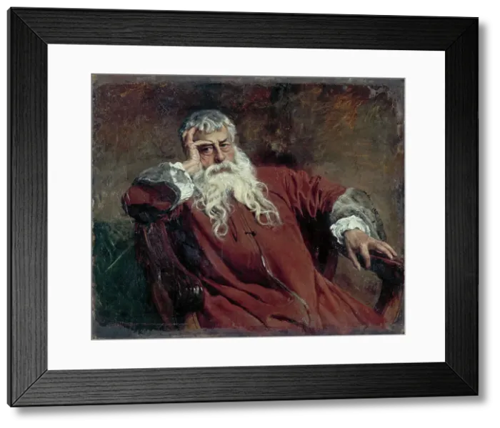 Framed Print : Self-portrait, 1889. Creator: Meissonier, Ernest Jean Louis (1815-1891) Framed Print : Self-portrait, 1889. Creator: Meissonier, Ernest Jean Louis (1815-1891)