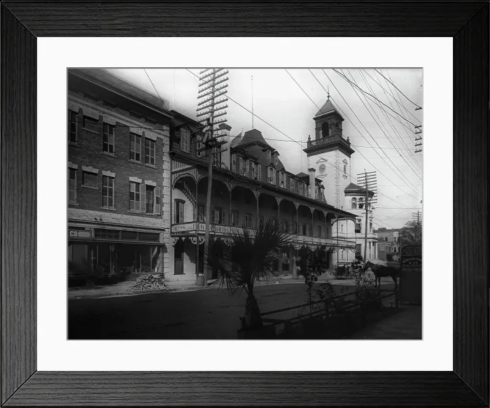 Framed Print : Hotel Duval and Post Office, Jacksonville, Fla. c1904. Creator: Unknown Framed Print : Hotel Duval and Post Office, Jacksonville, Fla. c1904. Creator: Unknown