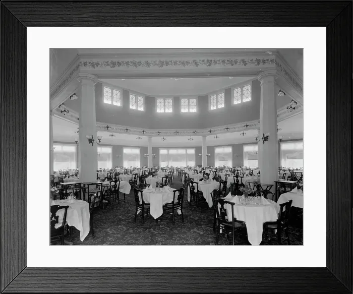 Framed Print : The Dining room, Profile House, Franconia Notch, White Mts. N.H. c.between 1910 and 1920. Creator: Unknown
