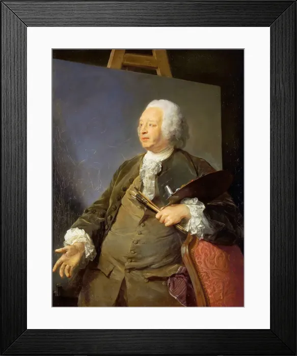 Framed Print : Portrait of the artist Jean-Baptiste Oudry (1686-1755), 1753. Creator: Perronneau, Jean-Baptiste (1715-1783) Framed Print : Portrait of the artist Jean-Baptiste Oudry (1686-1755), 1753. Creator: Perronneau, Jean-Baptiste (1715-1783)