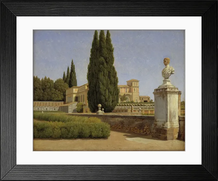 Framed Print : Villa Albani seen from the Garden, Rome, 1814-1816. Creator: CW Eckersberg Framed Print : Villa Albani seen from the Garden, Rome, 1814-1816. Creator: CW Eckersberg