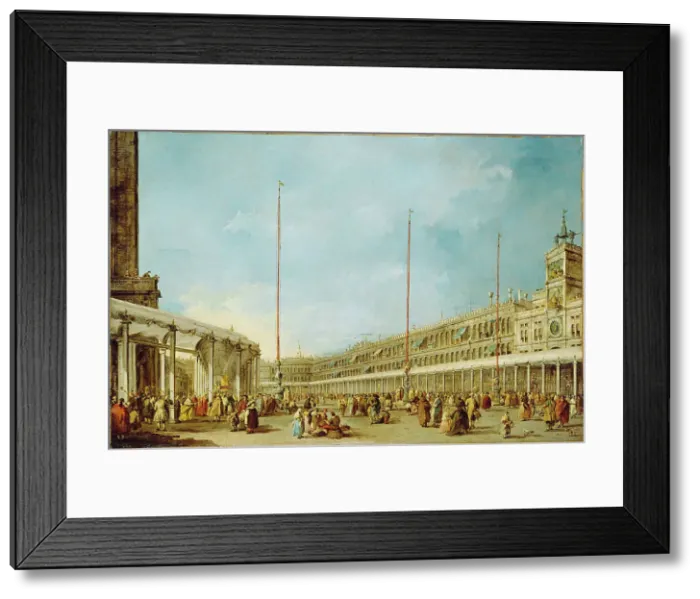 Framed Print : Doge Alvise IV Mocenigo in the Corpus Christi Procession in Piazza San Marco, ca 1775. Creator: Guardi, Francesco (1712-1793) Framed Print : Doge Alvise IV Mocenigo in the Corpus Christi Procession in Piazza San Marco, ca 1775. Creator: Guardi, Francesco (1712-1793)