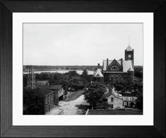 Framed Print : Court House and Lake Eola from Hotel San Juan, Orlando, Fla. c1904. Creator: Unknown Framed Print : Court House and Lake Eola from Hotel San Juan, Orlando, Fla. c1904. Creator: Unknown