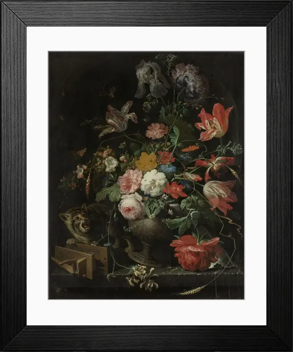 Framed Print : The Overturned Bouquet, 1660-1679. Creator: Abraham Mignon Framed Print : The Overturned Bouquet, 1660-1679. Creator: Abraham Mignon