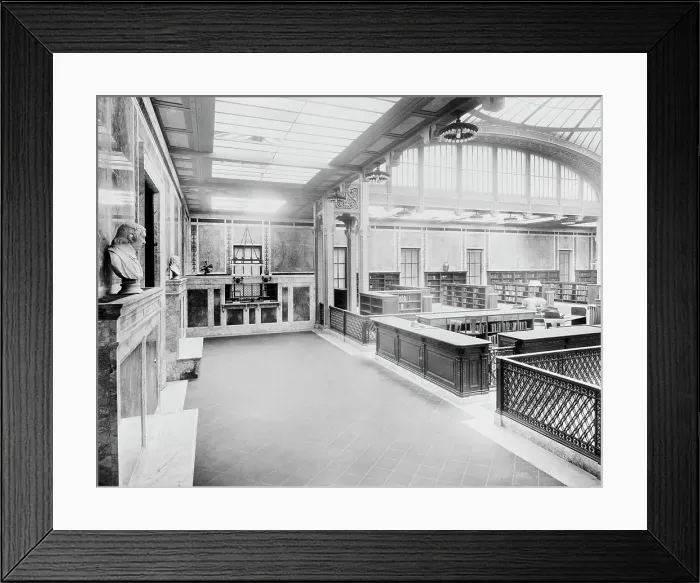 Framed Print : Circulating library, the New York Public Library, c.between 1910 and 1920. Creator: Unknown Framed Print : Circulating library, the New York Public Library, c.between 1910 and 1920. Creator: Unknown