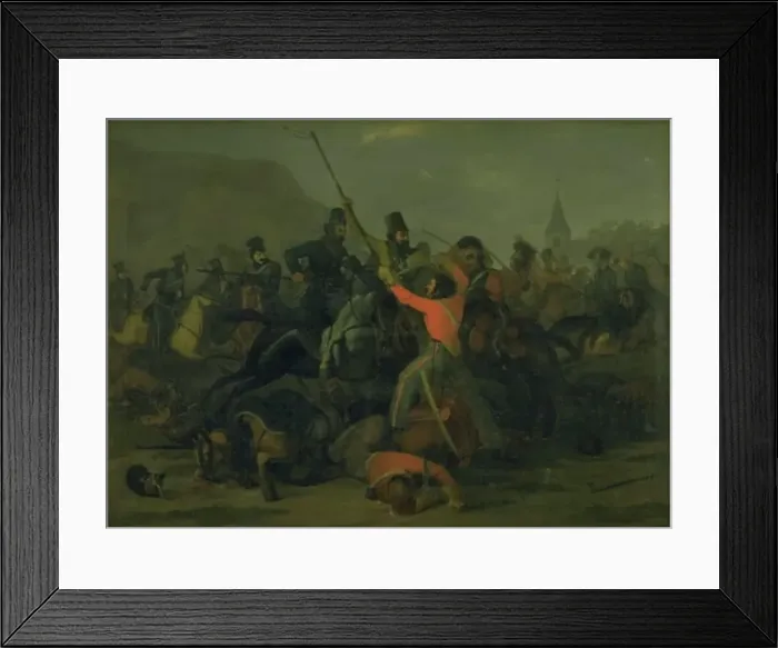 Framed Print : Colonel Boncke Bönnichsen's fall on 6 December 1813 during a duel between Jutland... 1816-1824. Creator: Jorgen Sonne Framed Print : Colonel Boncke Bönnichsen's fall on 6 December 1813 during a duel between Jutland... 1816-1824. Creator: Jorgen Sonne