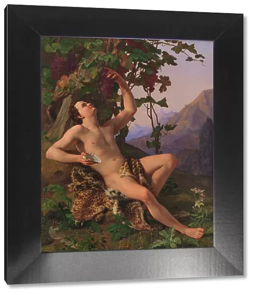 A young faun picking grapes, 1817-1830. Creator: Heinrich Eddelien