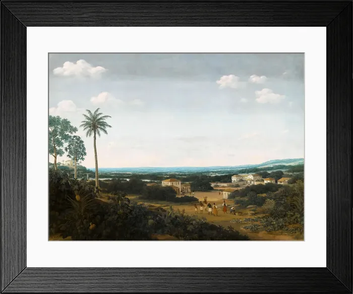 Framed Print : The convent of the Capuchin Fathers. The house of a nobleman, 1650-1655. Creator: Post, Frans Jansz. (1612-1680) Framed Print : The convent of the Capuchin Fathers. The house of a nobleman, 1650-1655. Creator: Post, Frans Jansz. (1612-1680)