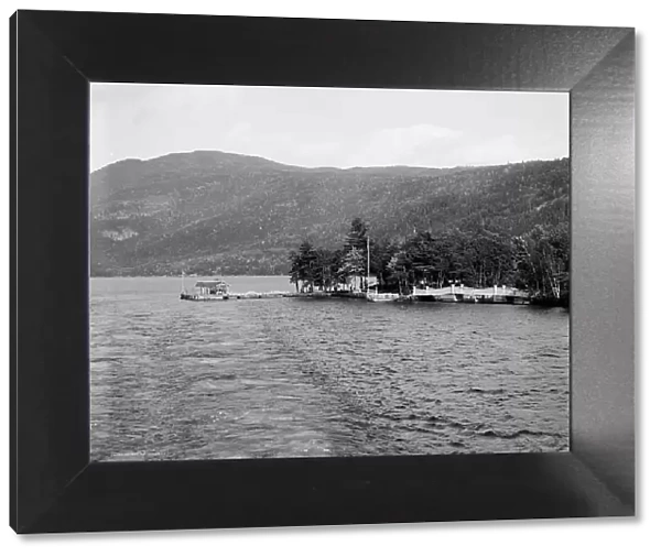 Pearl Point landing on Lake George, c.between 1910 and 1920. Creator: Unknown
