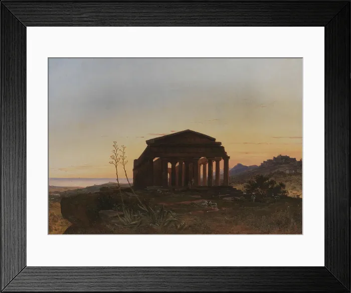 Framed Print : The Temple of Concordia by Girgenti, 1819-1822. Creator: Franz Ludwig Catel Framed Print : The Temple of Concordia by Girgenti, 1819-1822. Creator: Franz Ludwig Catel