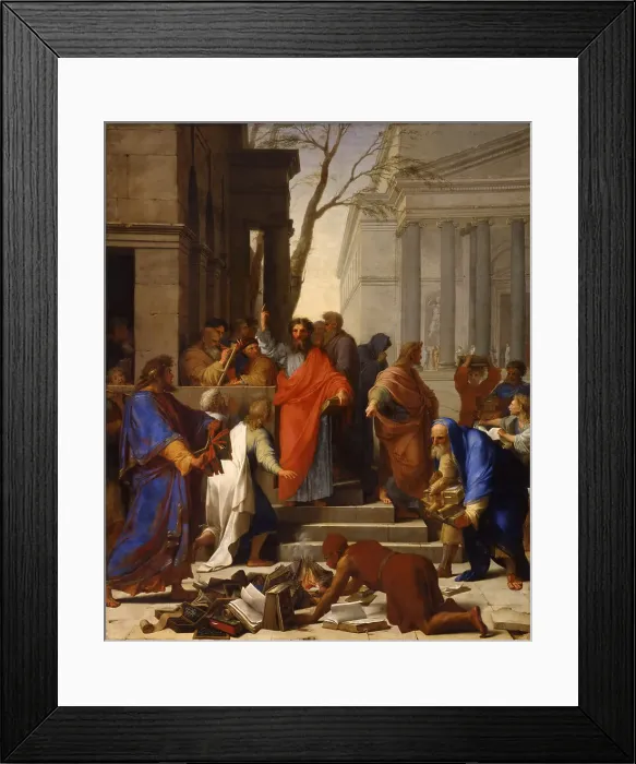 Framed Print : Saint Paul preaching at Ephesus (La Prédication de saint Paul à Éphèse), 1649. Creator: Le Sueur, Eustache (1617-1655) Framed Print : Saint Paul preaching at Ephesus (La Prédication de saint Paul à Éphèse), 1649. Creator: Le Sueur, Eustache (1617-1655)