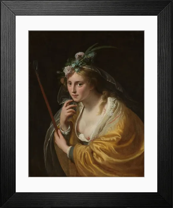 Framed Print : A Shepherdess, 1630. Creator: Paulus Moreelse Framed Print : A Shepherdess, 1630. Creator: Paulus Moreelse