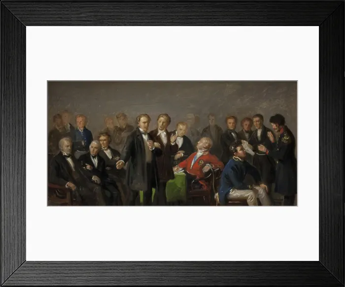 Framed Print : The Constituent Assembly, 1819-1880. Creator: Constantin Hansen Framed Print : The Constituent Assembly, 1819-1880. Creator: Constantin Hansen