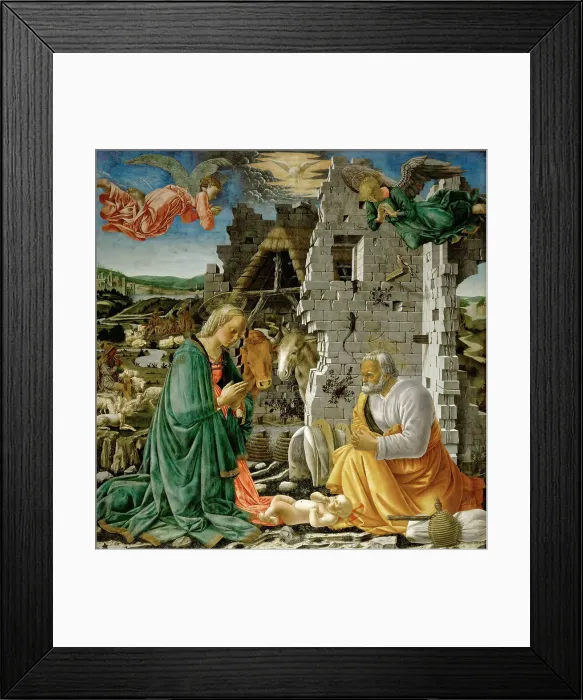 Framed Print : The Nativity, 1465-1470. Creator: Fra Diamante (c. 1430?c. 1492) Framed Print : The Nativity, 1465-1470. Creator: Fra Diamante (c. 1430?c. 1492)