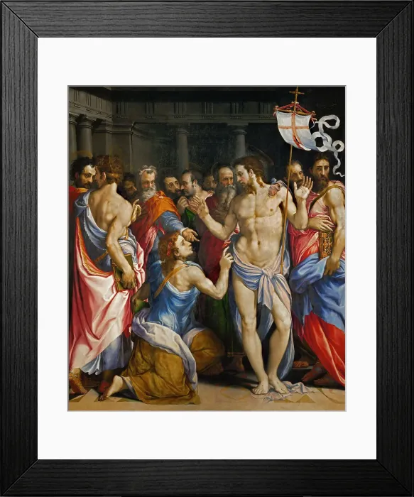 Framed Print : The Incredulity of Saint Thomas, ca 1545. Creator: Salviati (Rossi), Francesco (1510-1563) Framed Print : The Incredulity of Saint Thomas, ca 1545. Creator: Salviati (Rossi), Francesco (1510-1563)