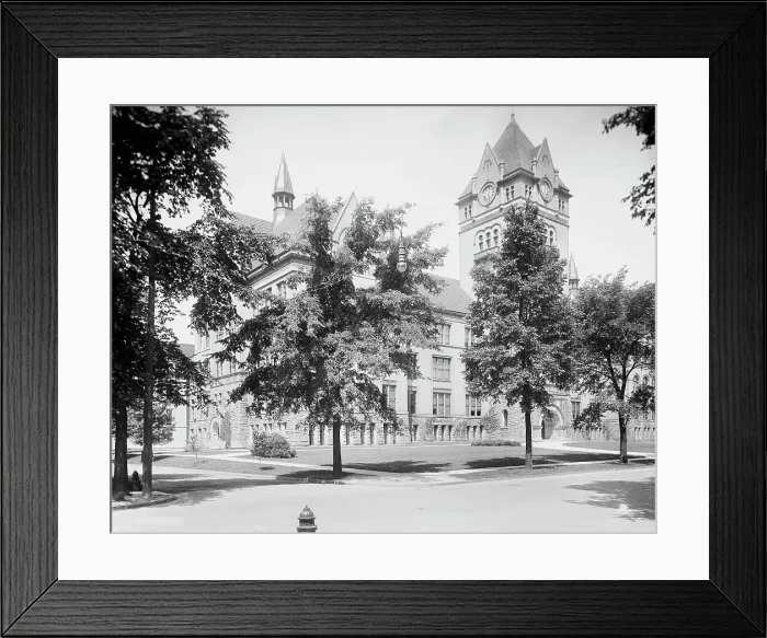 Framed Print : Central High School, Detroit, Mich. between 1910 and 1920. Creator: Unknown Framed Print : Central High School, Detroit, Mich. between 1910 and 1920. Creator: Unknown