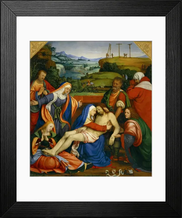 Framed Print : Lamentation over the Dead Christ, 1509. Creator: Solari (Solario), Andrea (1470-1524) Framed Print : Lamentation over the Dead Christ, 1509. Creator: Solari (Solario), Andrea (1470-1524)