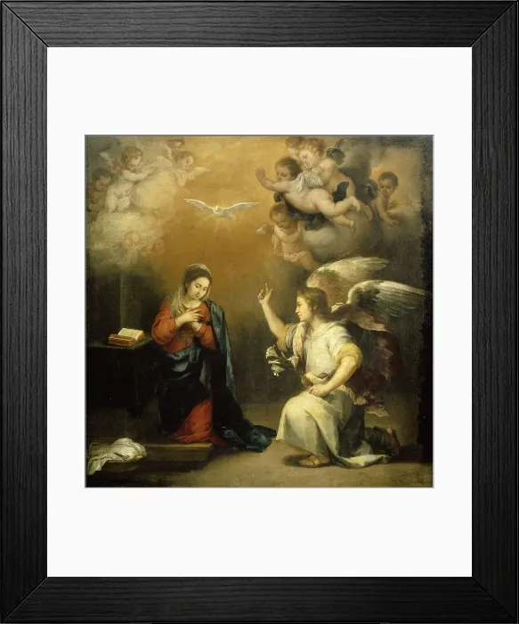 Framed Print : Annunciation to the Virgin, 1660-1680. Creator: Bartolomé Esteban Murillo Framed Print : Annunciation to the Virgin, 1660-1680. Creator: Bartolomé Esteban Murillo
