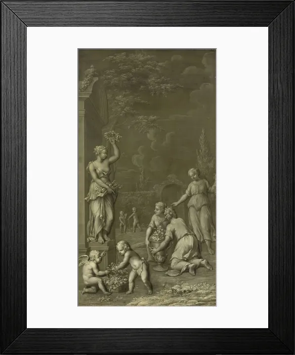 Framed Print : Homage to Pomona, 1734. Creator: Hendrik Carree Framed Print : Homage to Pomona, 1734. Creator: Hendrik Carree