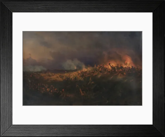 Framed Print : The storming of Frederiksstad, 4 October 1850, (1822-1866). Creator: Niels Simonsen Framed Print : The storming of Frederiksstad, 4 October 1850, (1822-1866). Creator: Niels Simonsen