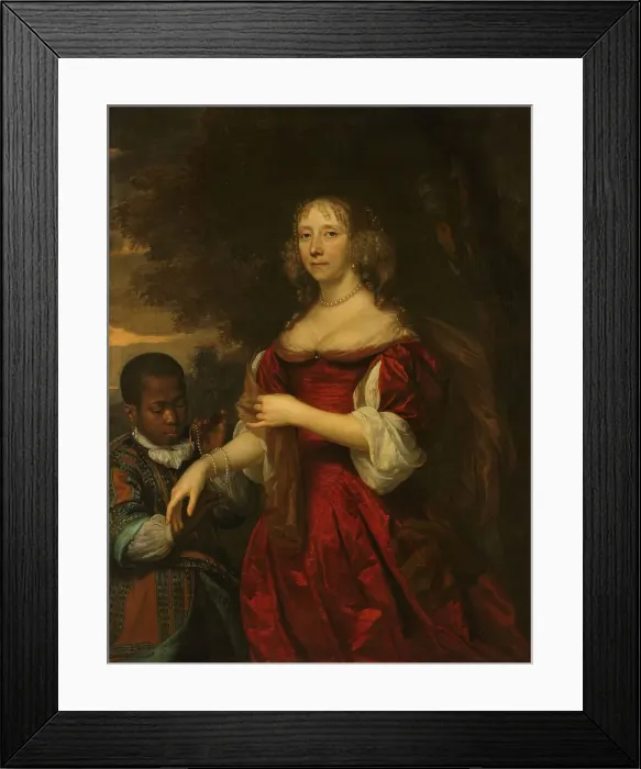 Framed Print : Margaretha van Raephorst (d 1690). Wife of Cornelis Tromp, 1668. Creator: Jan Mytens Framed Print : Margaretha van Raephorst (d 1690). Wife of Cornelis Tromp, 1668. Creator: Jan Mytens