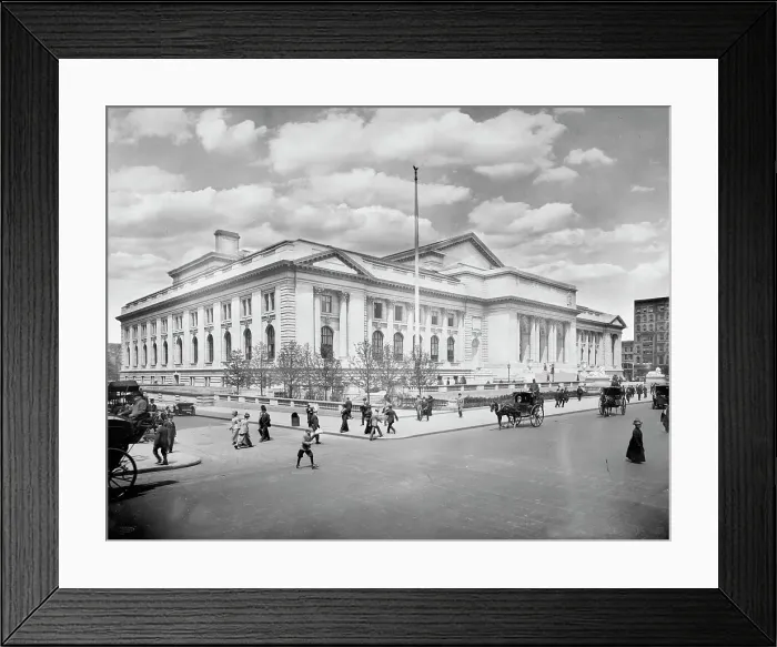 Framed Print : The New York Public Library building, c.between 1910 and 1920. Creator: Unknown Framed Print : The New York Public Library building, c.between 1910 and 1920. Creator: Unknown