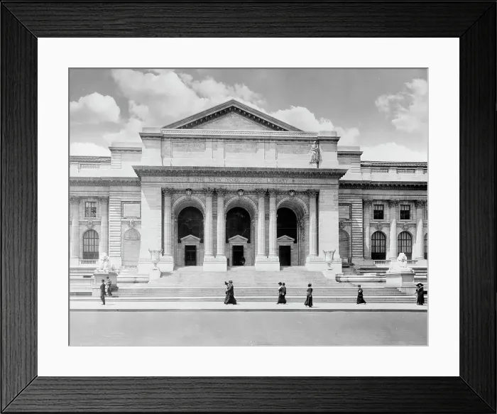 Framed Print : The New York Public Library building, c.between 1910 and 1920. Creator: Unknown Framed Print : The New York Public Library building, c.between 1910 and 1920. Creator: Unknown