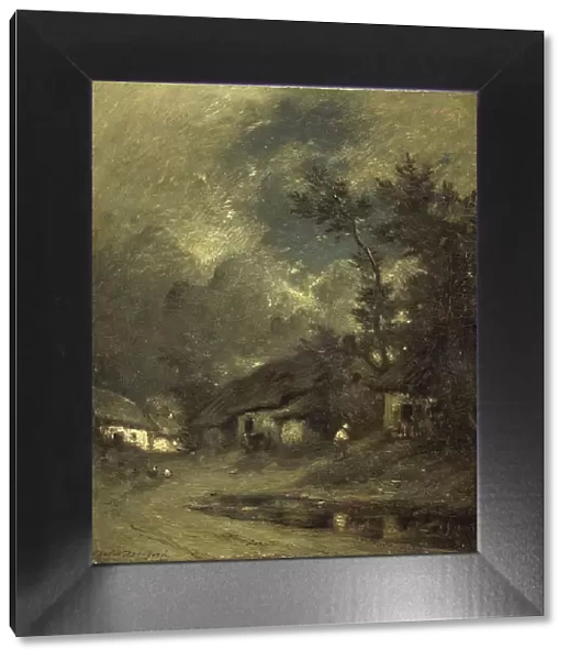 A Village by Night, 1840-1889. Creator: Jules Dupré