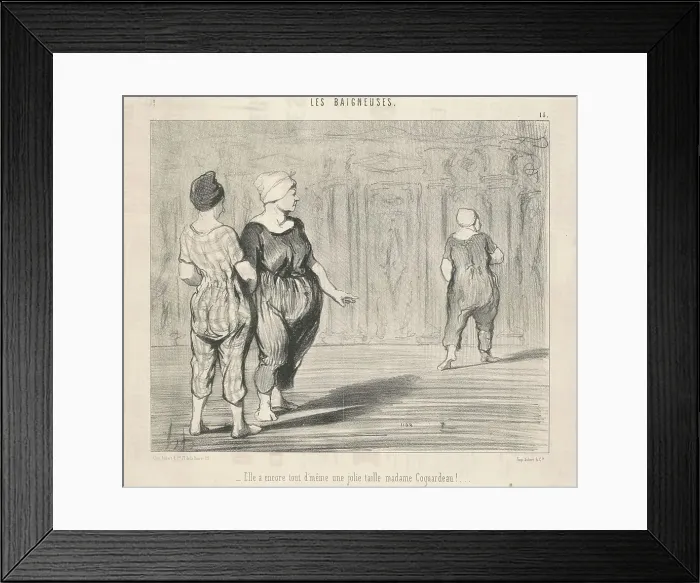 Framed Print : Elle a encore... une jolie taille Madame Coquardeau!, 19th century. Creator: Honore Daumier Framed Print : Elle a encore... une jolie taille Madame Coquardeau!, 19th century. Creator: Honore Daumier