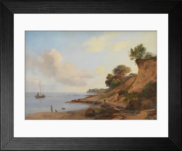 Framed Print : Beach area near Tårbæk, 1824-1886. Creator: Anders Christian Lunde Framed Print : Beach area near Tårbæk, 1824-1886. Creator: Anders Christian Lunde
