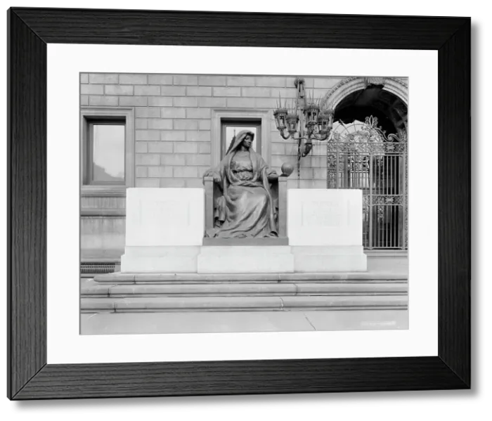 Framed Print : Science, Bela L. Pratt, Boston Public Library, c.between 1910 and 1920. Creator: Unknown Framed Print : Science, Bela L. Pratt, Boston Public Library, c.between 1910 and 1920. Creator: Unknown