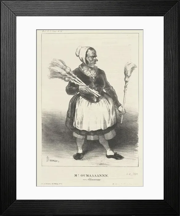 Framed Print : Coulman en Alsacienne, 19th century. Creator: Honore Daumier Framed Print : Coulman en Alsacienne, 19th century. Creator: Honore Daumier