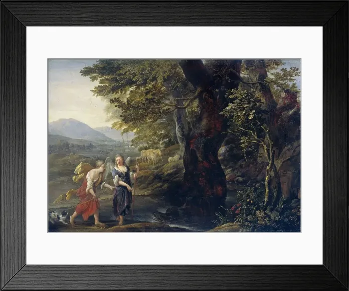 Framed Print : Tobias and the angel, 1690. Creator: Eglon Hendrik van der Neer Framed Print : Tobias and the angel, 1690. Creator: Eglon Hendrik van der Neer